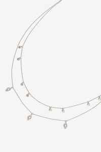 Necklaces: By Charlotte I Am Protected Layered Choker - Silver