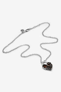 Stolen Girlfriends Club Crooked Heart Necklace - Silver/Cola