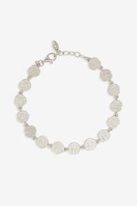 By Charlotte Woven Light Coin Bracelet - Silver