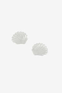 La Tribe Clam Earrings - Silver