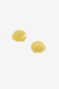 La Tribe Clam Earrings - Gold