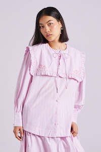 Womens Tops Shirts: Damson Madder Nordine Blouse - Pink