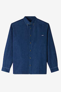 Mens Sale: A.P.C M Mathias Logo Chemise Shirt - Indigo