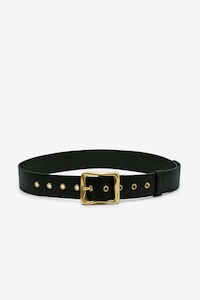 Brie Leon Everyday Buckle Belt - Black