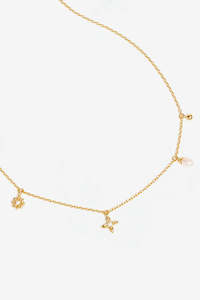 By Charlotte Live In Peace Choker - Gold