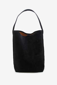 Womens Bags: La Tribe Everyday XL Bag - Black Suede