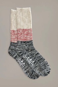 Just Another Fisherman Port Socks - Beige/Cinnabar/Black