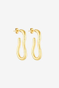 Porter Jewellery Bones Hoops - Gold