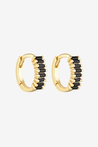 Porter Jewellery Gemini Huggies 8MM - Onyx