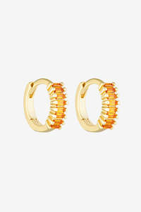 Porter Jewellery Gemini Huggies 8MM - Amber