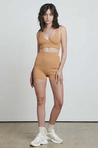 Bare By Charlie Holiday: Bare By Charlie Holiday The Bike Short - Caramel