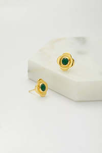 Zafino Ashley Earring Green Aventurine