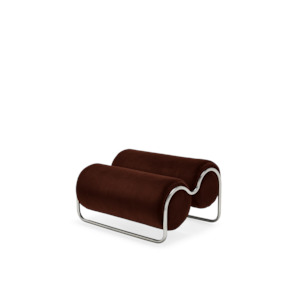 Sofas Lounge Chairs: Chromeo Ottoman - Avalon Desert