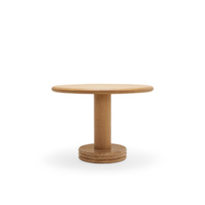 Bistro 105 Dining Table - Oak & Travertine