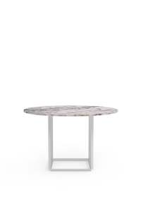 Florence Dining Table 120 - White Viola Marble