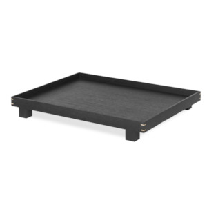 Bon Wooden Tray Large - Black Stained Oak