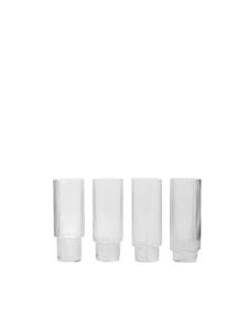 Ripple Long Drink Glasses - Set of 4