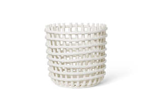 Pots 1: Ceramic Basket XL - Off-White