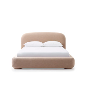 Lull Queen Upholstered Bed - Byron Biscuit