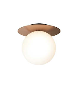 Ceiling Lights: Liila 1 Large - Dark Bronze / Opal