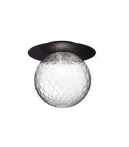 Ceiling Lights: Liila 1 Large - Black / Optic Clear