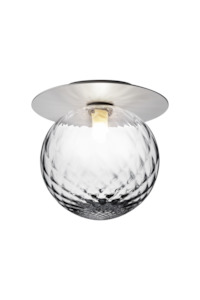 Ceiling Lights: Liila 1 Large - Silver / Optic Clear