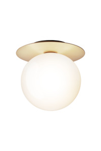 Ceiling Lights: Liila 1 Large - Nordic Gold / Opal