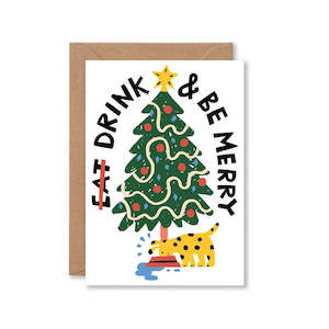 Wrap Card | Drink & Be Merry