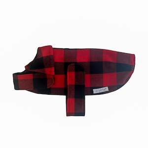 Mr Soft Top Lined Coat | Red & Black Check