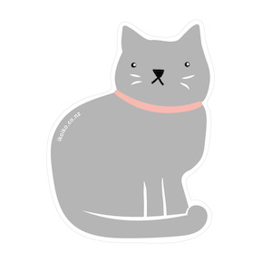 Iko Iko Fun Size Sticker  |  Cat Grey