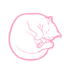 Iko Iko Fun Size Sticker | Talula White & Pink Cat