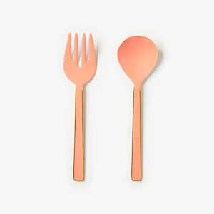 Bonnie and Neil | Enamel Peach Salad Servers