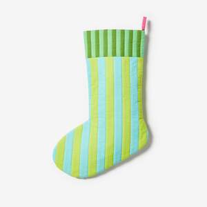 Bonnie and Neil Christmas Stocking | Stripe Green