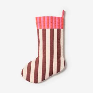 Bonnie and Neil Christmas Stocking | Stripe Pink