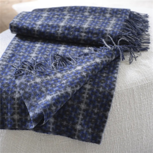 Designers Guild Pembroke Cobalt Merino Throw