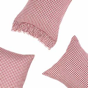 Society Of Wanderers Pillowcases | Mulberry Gingham Ruffle