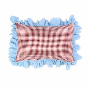 Society Of Wanderers Pillowcases | Mulberry Gingham Full Ruffle