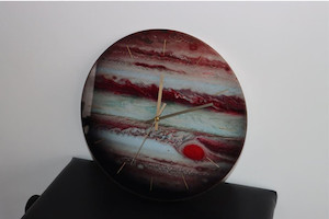 Glass Clock Jupiter 360mm Smart Art Design