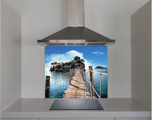 DIY Splashback The wooden bridge Smart Art Design