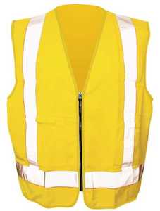 Workhorse, Hi Vis Safety Vest, MVE031 (Each) - Fluro Yellow - Size: 4XL