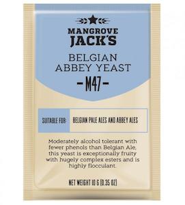 Ingredients: Mangrove Jack's CS Yeast M47 Belgian Abbey (10g)