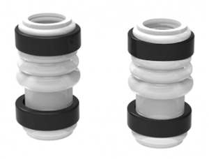 GF Top/Bottom Pump Silicone Tubes (2) with Fixing Rings (4)