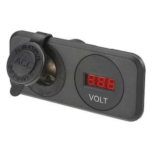 Heavy-Duty Accessory Socket And 12 / 24v Dc Led Volt Meter