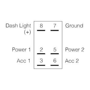 Switches: 12 / 24v Off / On / On Led Illuminated Sealed Rocker Switch (Blue)