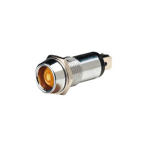 24 Volt Chrome Pilot Lamp With Amber Led