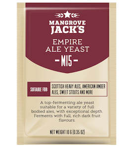 Ingredients: Mangrove Jack's CS Yeast M15 Empire Ale (10g)