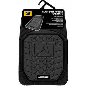 CAT RUBBER FRONT MATS BLACK SET OF 2