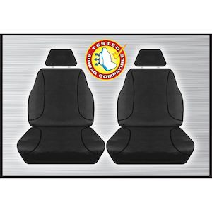 Seat Covers: BLACK CANVAS FRONT SEAT COVER - MITSUBISHI TRITON 05/2015 ONWARD