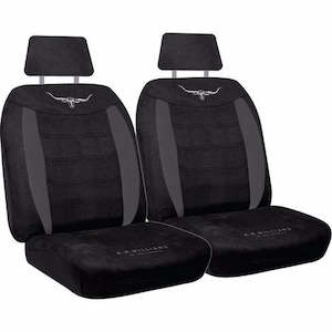 Seat Covers: Rmw Velour Seat Covers Black Size 30 -R.M.WILLIAMS