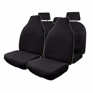 Seat Covers: Canvas Black 4 Piece Seat Cover Pack -WILDCAT